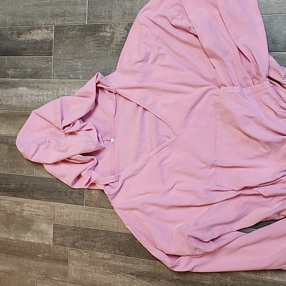 Pink hooded long sleeve romper/ swim suit cover up/ pajamas - Picture 8 of 10